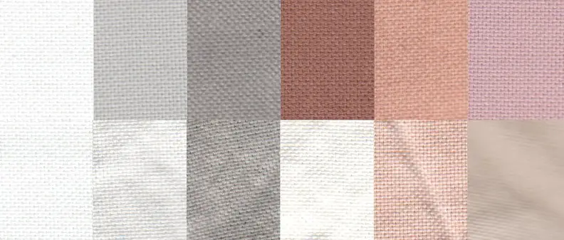 An example of a before and after stain strip wash. rom left to right: control, sweat, dirt, blood, cocoa, and red wine