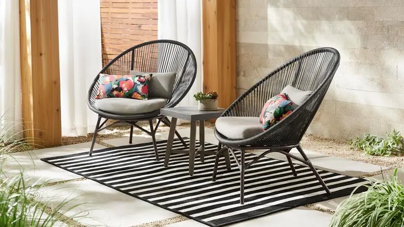 These cool chairs have a distinctly modern vibe.
