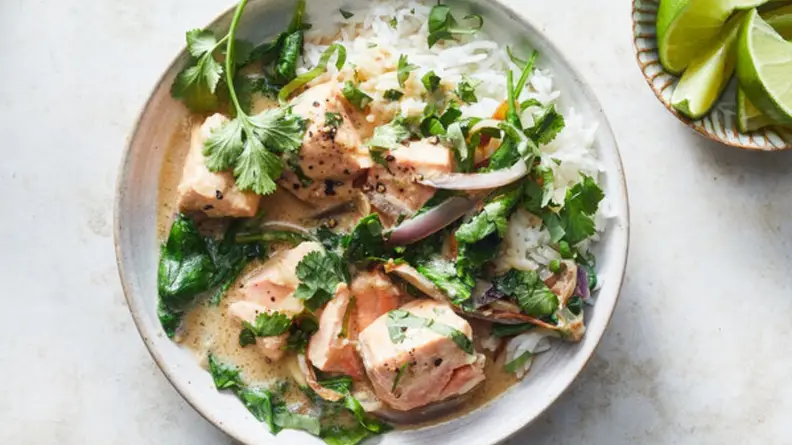 Coconut-Miso Salmon Curry