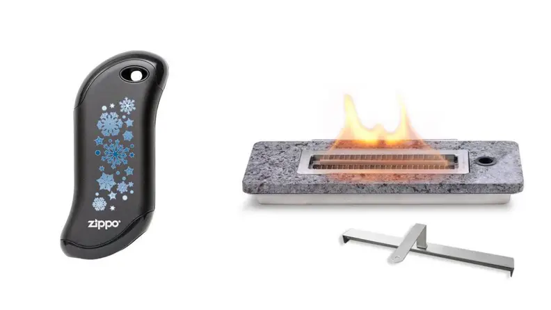 Stay warm safely with Zippo's HeatBank 9s rechargeable hand warmer and LovinFlame's classic tabletop fire pit.