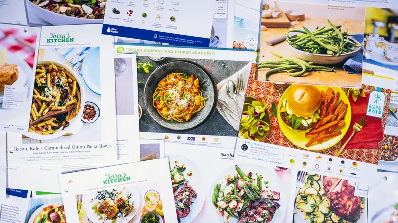 We collected meal cards from every meal kit service we tested.
