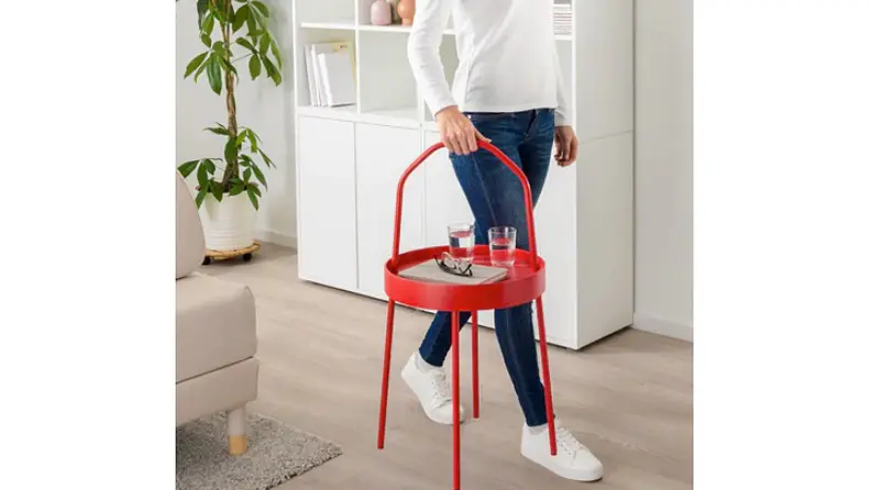 An inexpensive, portable Ikea table