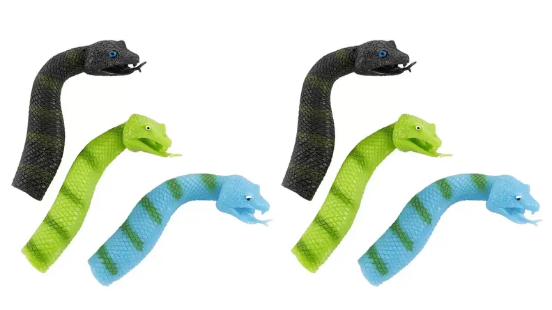 A set of snake finger puppets