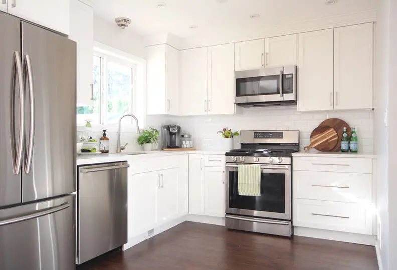 Stainless steel appliances shine