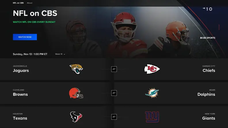 CBS schedule nfl