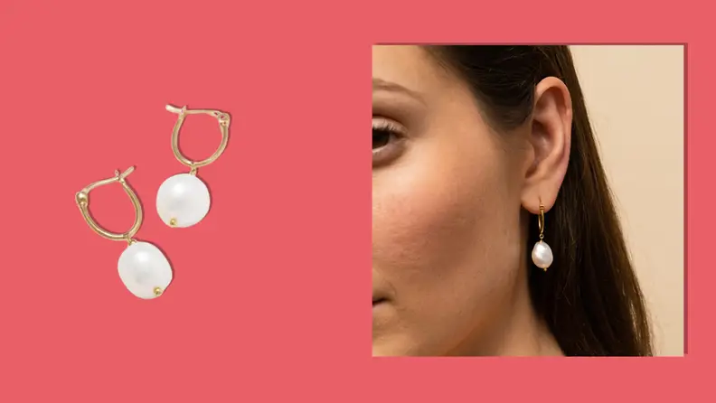 Best jewelry gifts for Mother’s Day: Mejuri Organic Pearl Loops