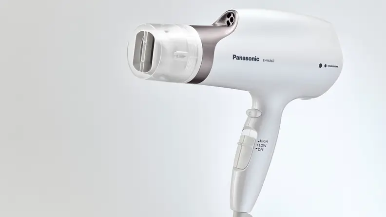 The Panasonic Nanoe Hair Dryer (EH-NA67-W).