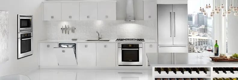 A Bosch custom-front dishwasher