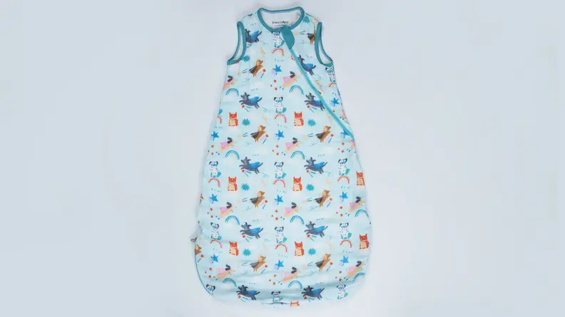 The LouLou Lollipop sleep sack on a gray background