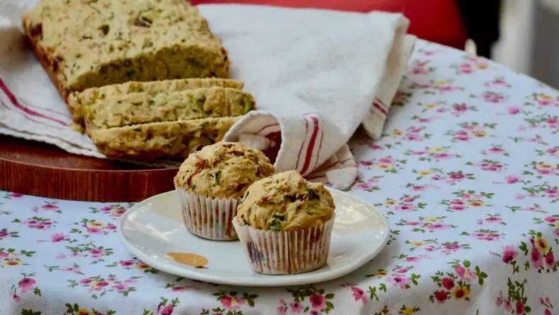 Zucchini bread muffins are also good.