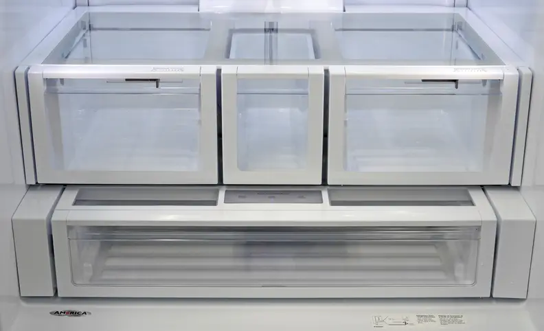 The Whirlpool WRF757SDEM's crispers do a decent job, and with three drawers to choose from, keeping produce organized will be a breeze.