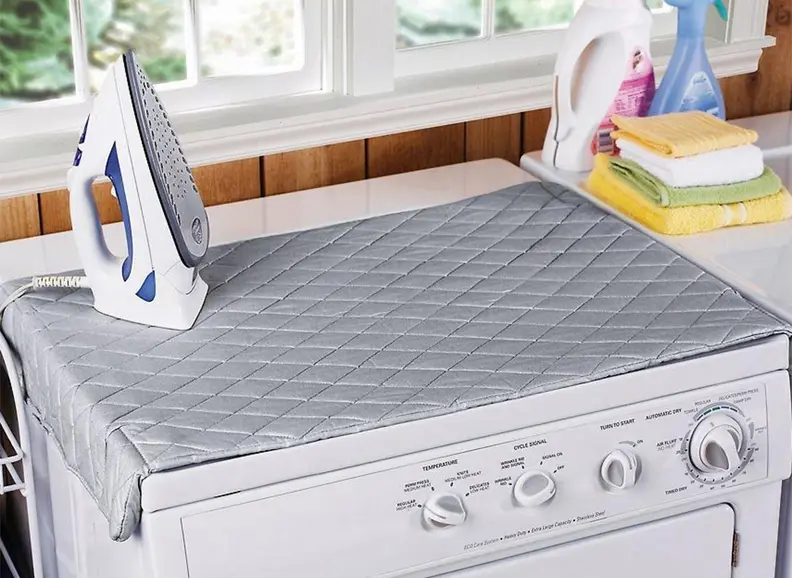 Magnetic ironing blanket.