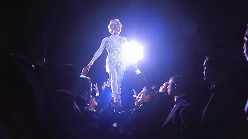 Renne Zellweger as Roxie Hart in Chicago.