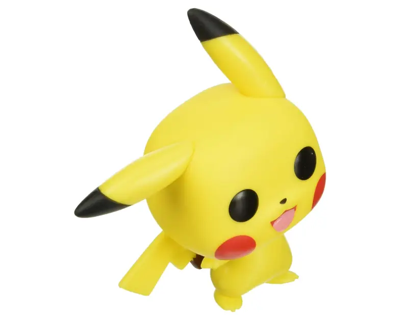 A Pikachu Funko Pop! on a white background.