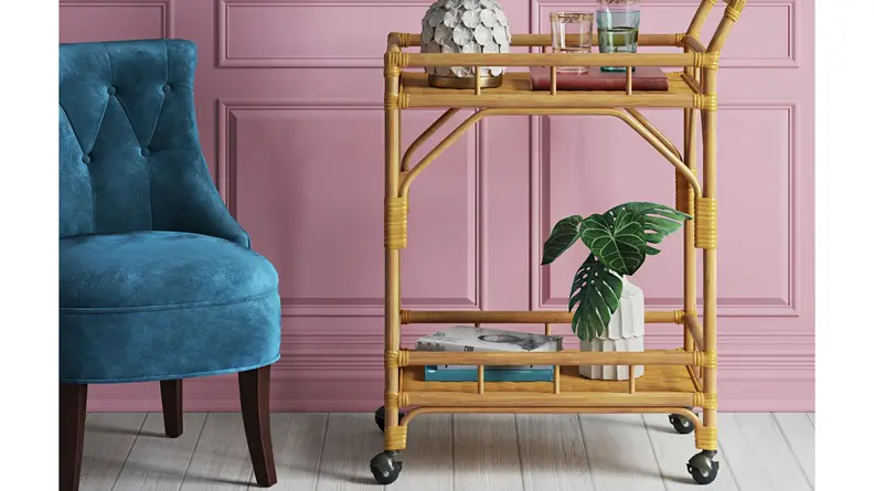 A bar cart can be used for much more than serving drinks