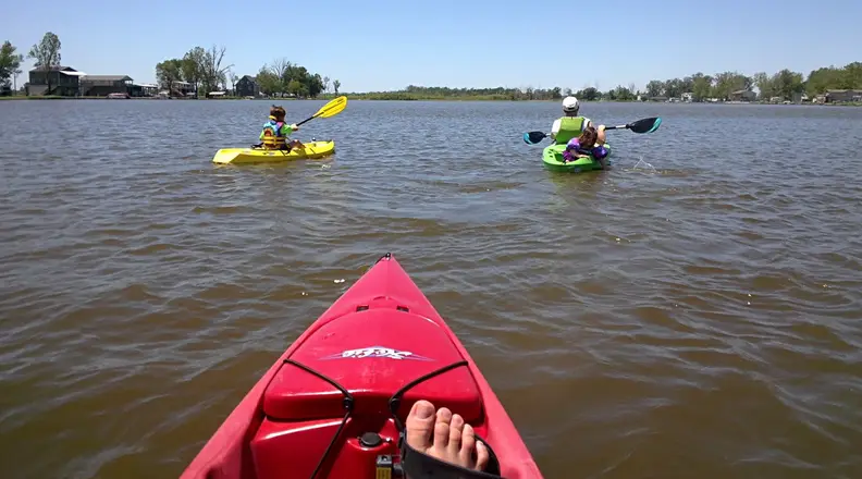 View from the pedal-powered Hobie Mirage kayak