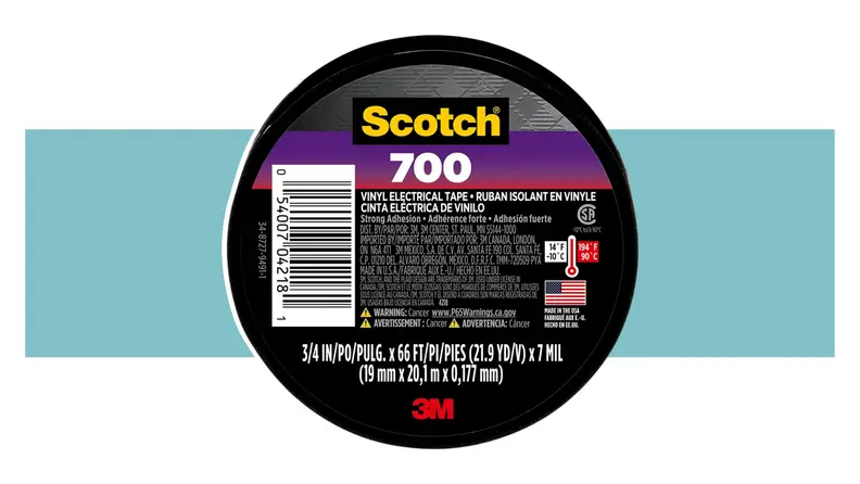 A roll of Scotch 700 tape on a colorful background