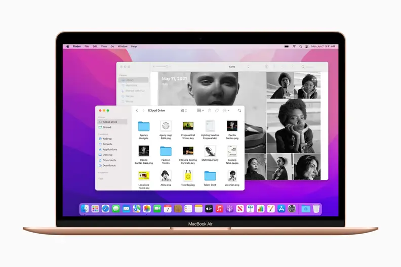 A macbook screen showing the reset process to prepare for donating or recycling the laptop