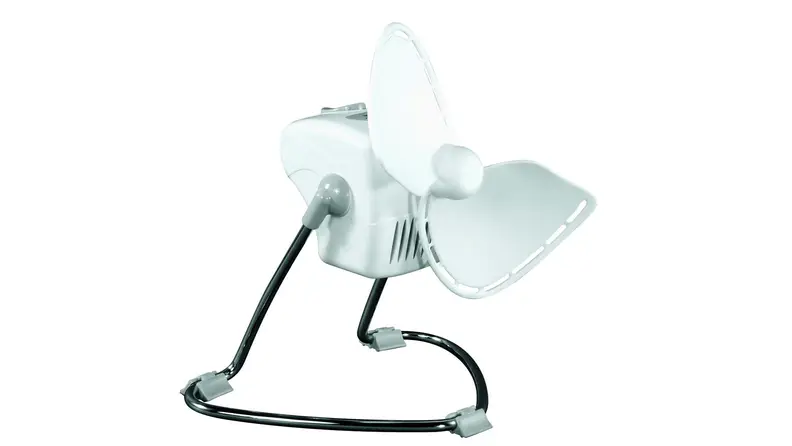 The Caframo Chinook 2-speed, cage-free desk fan.