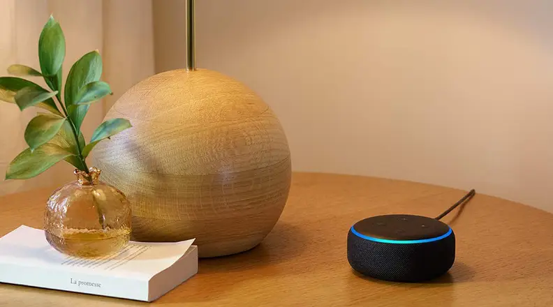 Amazon Echo Dot on table