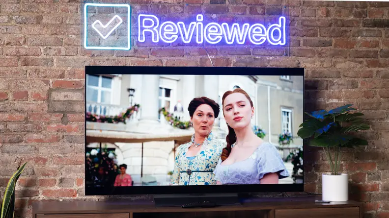 The LG C2 OLED TV displaying 4K/HDR content in a living room setting