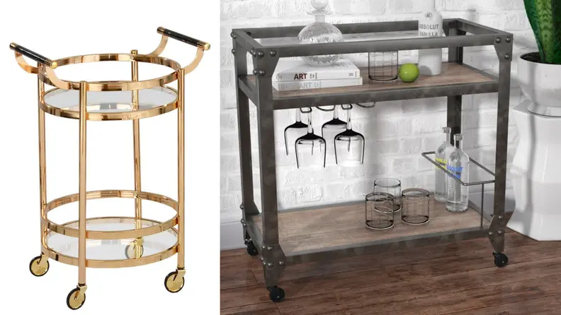 Dial up the elegance of your room with a fun bar cart.