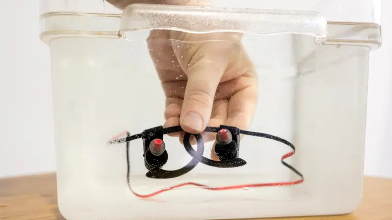 The Mpow Bluetooth Wireless headphones still worked after being submerged in water for 31 minutes.