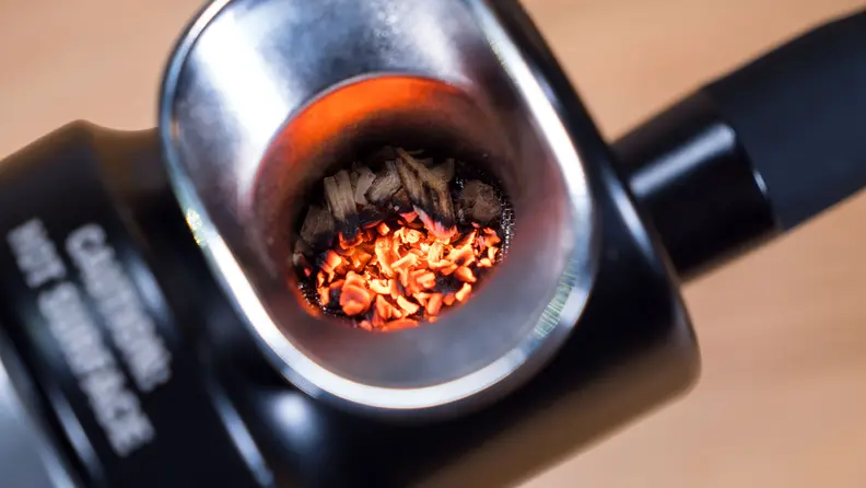 The Smoking Gun heats up tiny wood chips to create smoke