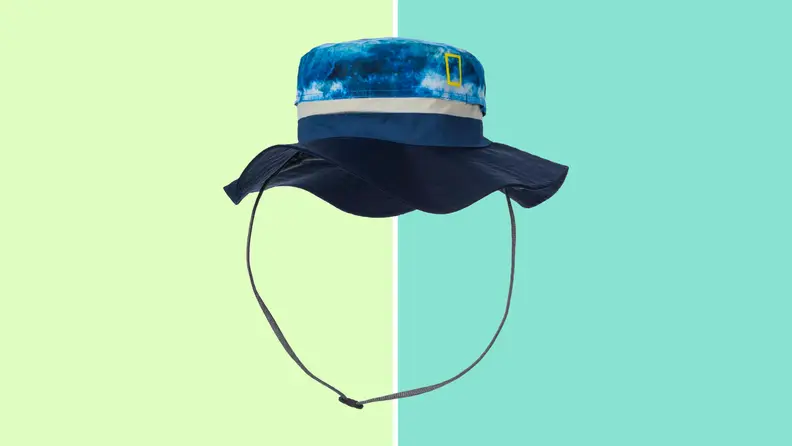 A hat on a green background