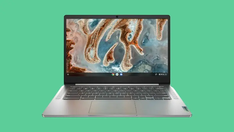Close up of a Lenovo laptop screen.