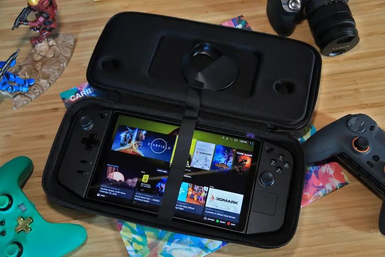 The lenovo legion go in a case