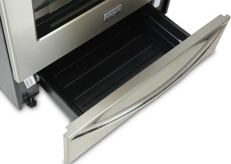 The Frigidaire FGGF3032MF's storage drawer.