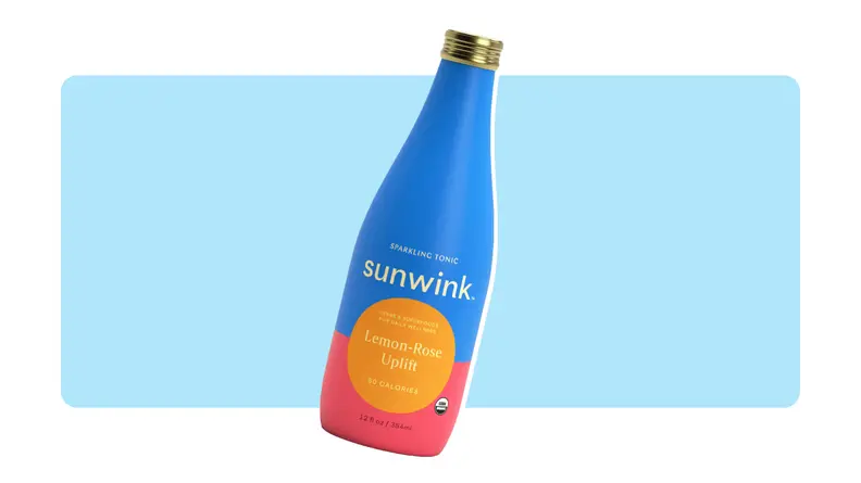 Sunwink on blue background