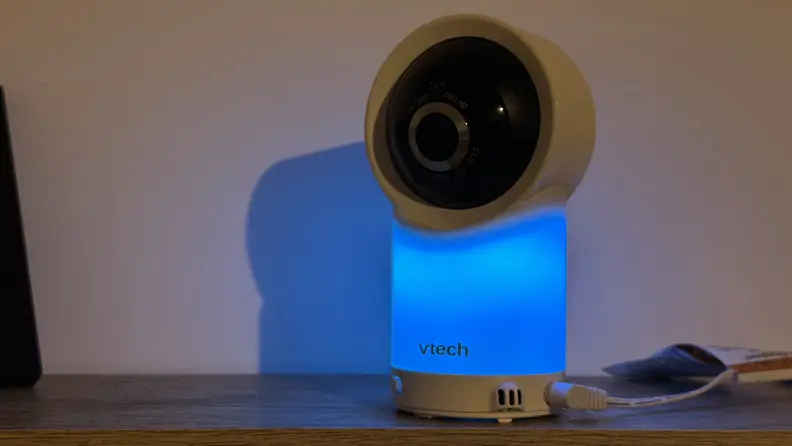Close-up of the Vtech camera.