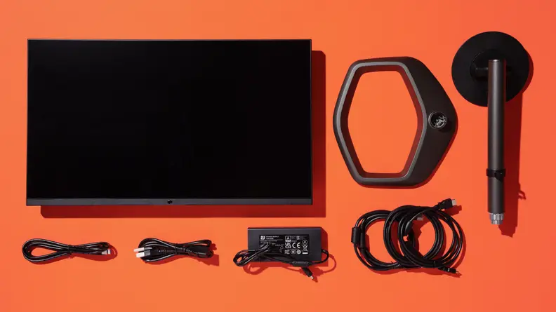 Disassembled parts for the Cooler Master Tempest GP27Q.