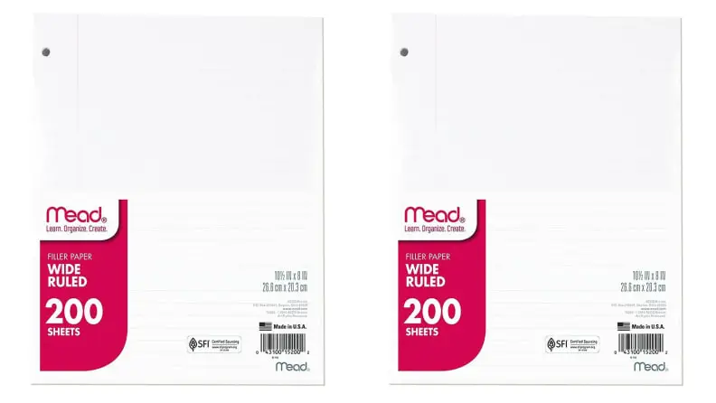 Wide Ruled Paper