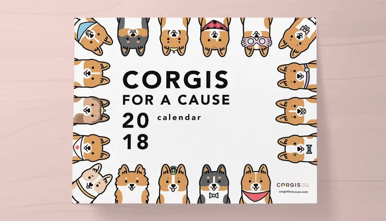 Corgis for a Cause calendar