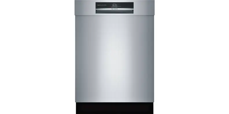 The Bosch SHE88PZ65N is a semi-integrated dishwasher, meaning you can seem some of the controls while the door is closed.