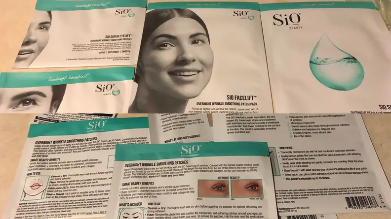 SiO products in the packaging they were sent to Sue