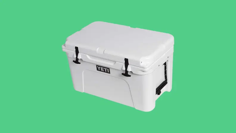 A cooler by Yeti.