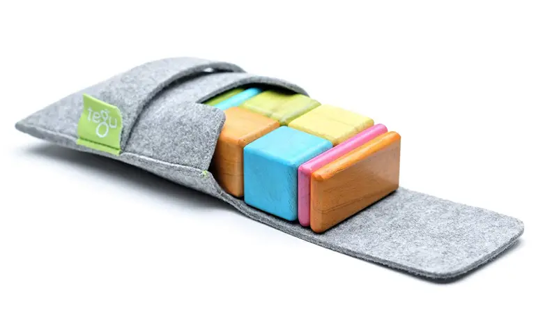 Tegu blocks are beautifully made and are perfect for on-the-go playtime.
