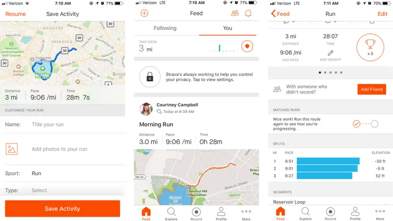 Strava Running App