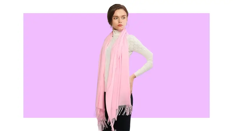 light pink scarf