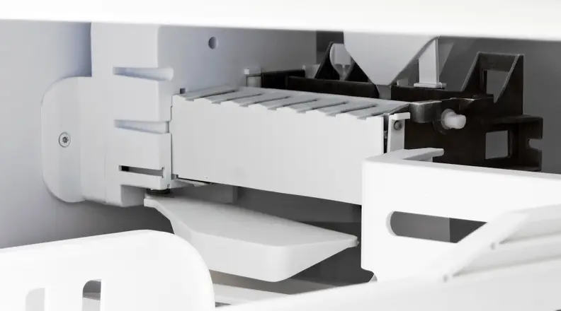 A secondary icemaker in the GE Profile PFE28RSHSS's freezer helps crank out cubes for when bulk ice is needed.