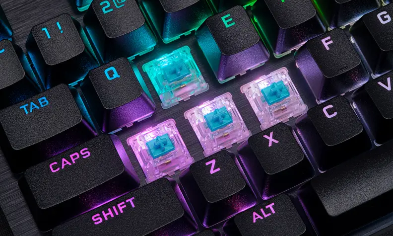A close up of a mechanical keyboard switch