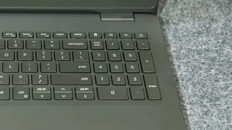 A closeup of the numpad on the right side of the keyboard