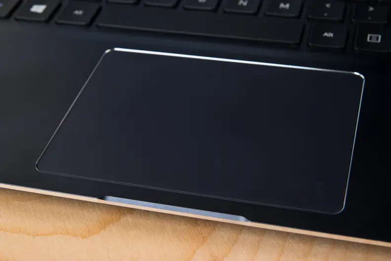 A photograph of the Samsung ATIV Book 9 2014 Edition's touchpad.
