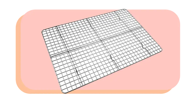 Rectangular, wire cooling rack.