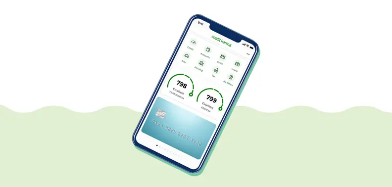 A smart phone displaying the Credit Karma app.