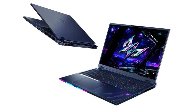 A laptop on a white background